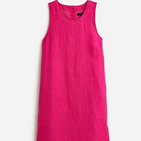 J. Crew Button-Back Shift Linen Dress